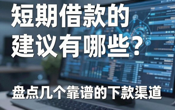 短期借款的建议有哪些？盘点几个靠谱的下款渠道