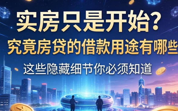 买房只是开始？究竟房贷的借款用途有哪些，这些隐藏细节你必须知道