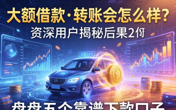 大额借款不转账会怎么样？资深用户揭秘后果并盘点五个靠谱下款口子