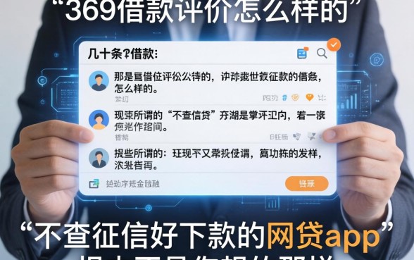 我翻了几十条关于369借款评价怎么样的评论，发现那些所谓的“不查征信好下款的网贷app”根本不是你想的那样
