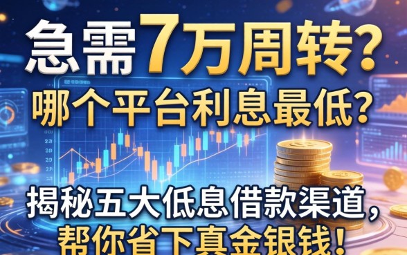 急需7万周转？哪个平台利息最低？揭秘五大低息借款渠道，帮你省下真金白银！