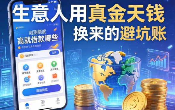 实测额度高的借款应用有哪些：生意人用真金白银换来的避坑账