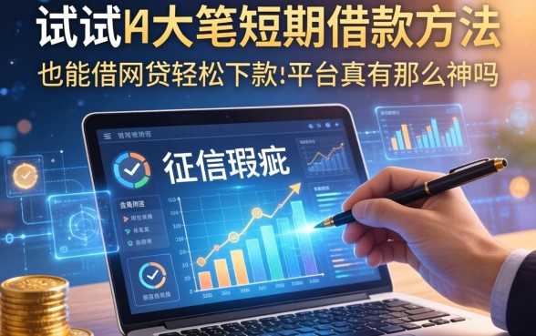 我试过大笔短期借款方法，征信瑕疵也能借网贷轻松下款的平台真有那么神吗
