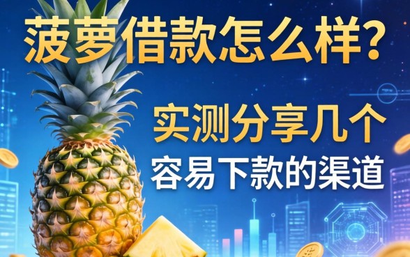 菠萝借款怎么样？实测分享几个容易下款的渠道