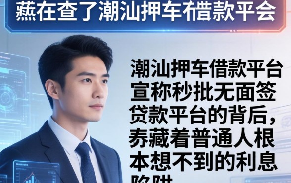 我查了潮汕押车借款平台有哪些，发现那些宣称秒批无面签贷款平台的背后，藏着普通人根本想不到的利息陷阱