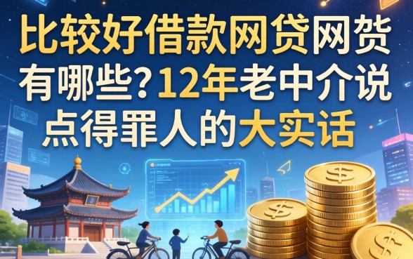 比较好借款的网贷有哪些？12年老中介说点得罪人的大实话