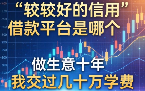 比较好的信用借款平台是哪个？做生意十年我交过几十万学费