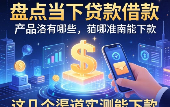 盘点当下贷款借款产品有哪些，这几个渠道实测能下款