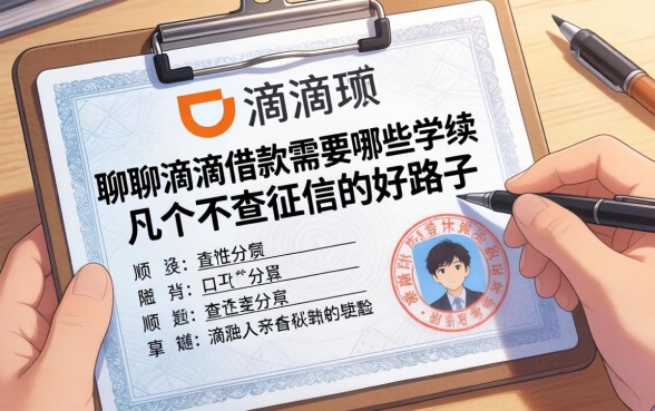 聊聊滴滴借款需要哪些手续和证件，顺便分享几个不查征信的好路子