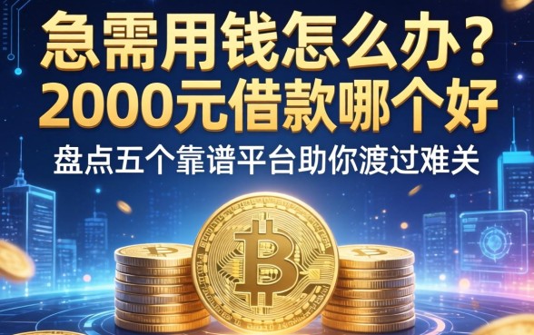 急需用钱怎么办？2000元借款哪个好？盘点五个靠谱平台助你渡过难关