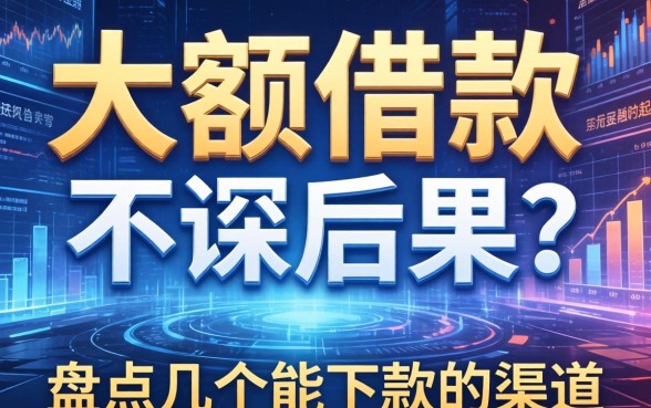大额借款不还的后果有哪些？盘点几个能下款的渠道