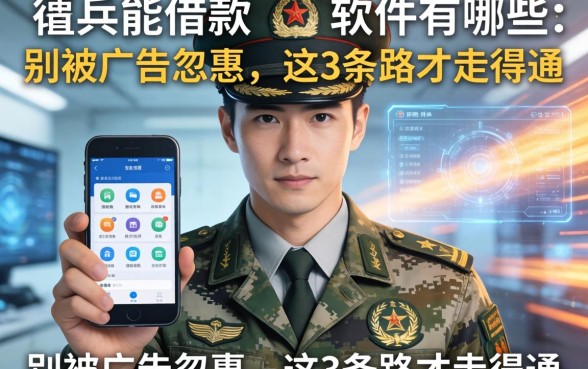 当兵能借款的软件有哪些？别被广告忽悠，这3条路才走得通