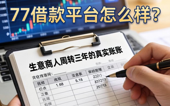 77借款平台怎么样？一个生意人周转三年的真实账本