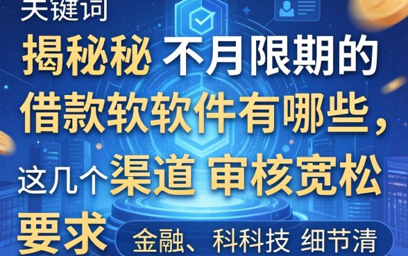 揭秘不限期的借款软件有哪些，这几个渠道审核宽松