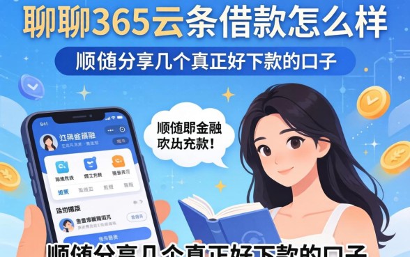 聊聊365云条借款怎么样，顺便分享几个真正好下款的口子