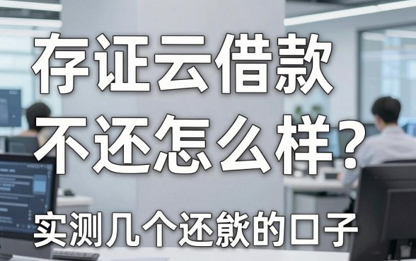存证云借款不还怎么样？实测几个还能下款的口子