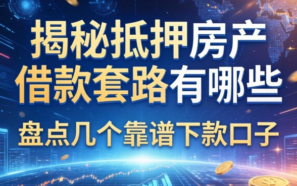 揭秘抵押房产借款套路有哪些，盘点几个靠谱的下款口子