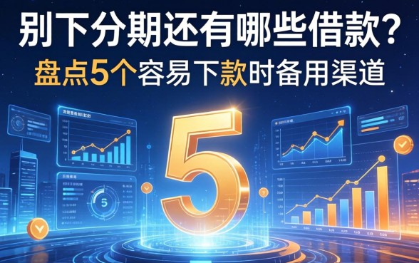 除了分期还有哪些借款？盘点5个容易下款的备用渠道