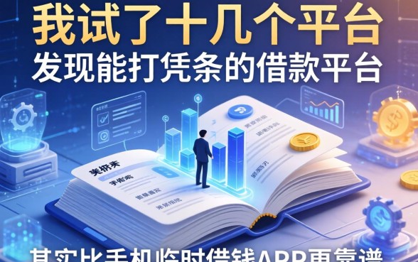 我试了十几个平台，发现能打凭条的借款平台其实比手机临时借钱APP更靠谱