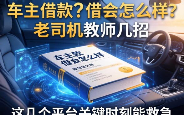 车主借款不借会怎么样？老司机教你几招，这几个平台关键时刻能救急