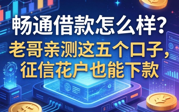 畅通借款怎么样？老哥亲测这五个口子，征信花户也能下款