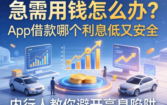 急需用钱怎么办？app借款哪个利息低又安全？内行人教你避开高息陷阱