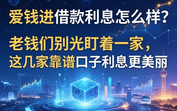 爱钱进借款利息怎么样？老铁们别光盯着一家，这几家靠谱口子利息更美丽