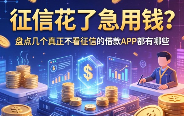 征信花了急用钱？盘点几个真正不看征信的借款app都有哪些