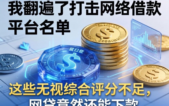 我翻遍了打击网络借款平台名单，发现这些无视综合评分不足的网贷竟然还能下款