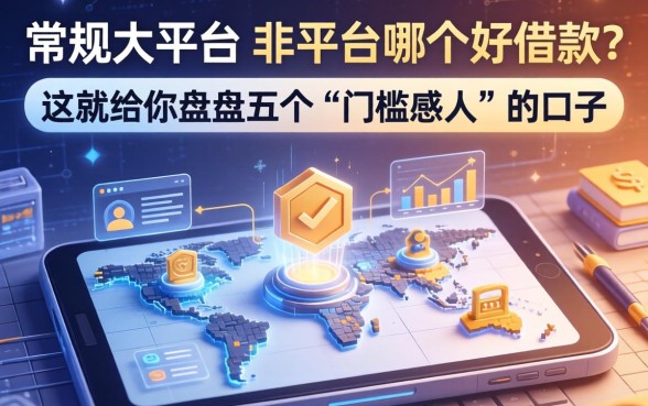 除了常规大平台，非平台哪个好借款？这就给你盘点五个“门槛感人”的口子