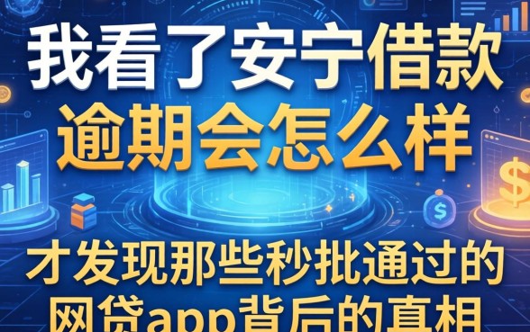 我看了安顺借款逾期会怎么样，才发现那些秒批通过的网贷app背后的真相
