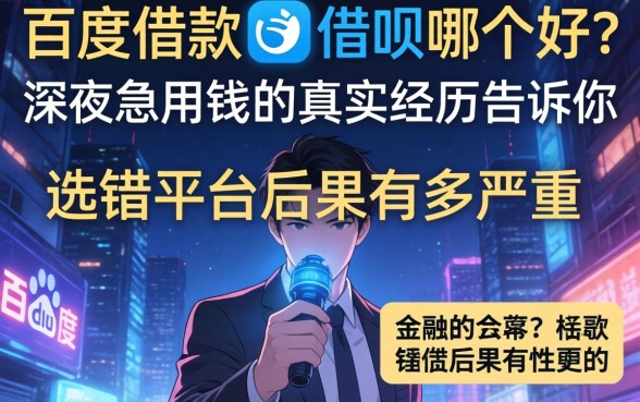 百度借款和借呗哪个好？深夜急用钱的真实经历告诉你，选错平台后果有多严重