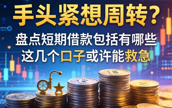 手头紧想周转？盘点短期借款包括有哪些形式，这几个口子或许能救急