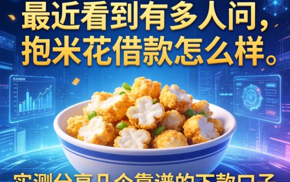 最近看到好多人问抱米花借款怎么样，实测分享几个靠谱的下款口子