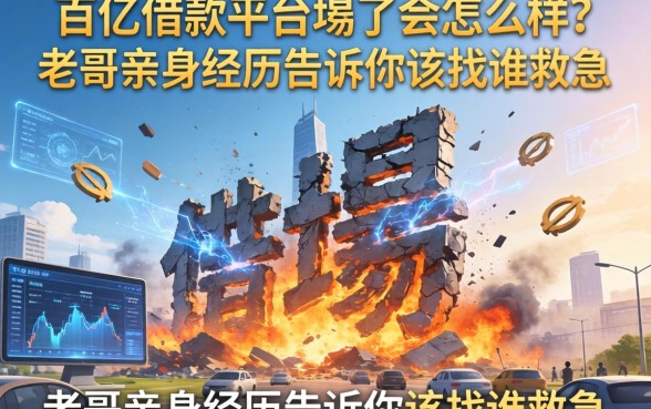 百亿借款平台倒塌了会怎么样？老哥亲身经历告诉你该找谁救急