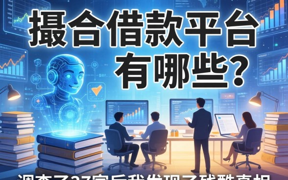 撮合借款的平台有哪些？调查了37家后我发现了残酷真相