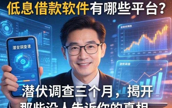 低息借款软件有哪些平台？我潜伏调查三个月，揭开那些没人告诉你的真相