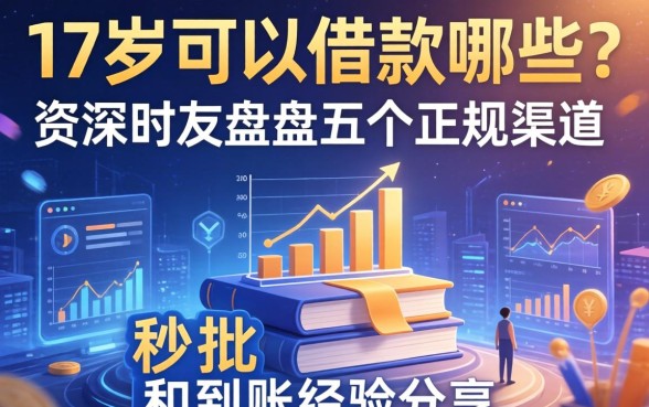 17岁可以借款哪些？资深网友盘点五个正规渠道，秒批到账经验分享