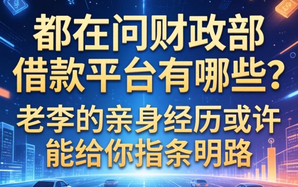 都在问财政部借款平台有哪些？老李的亲身经历或许能给你指条明路