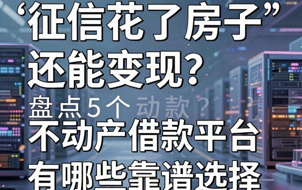 征信花了房子还能变现？盘点5个不动产借款平台有哪些靠谱选择