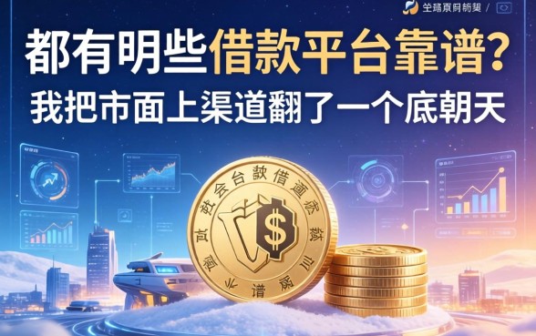 都有哪些借款平台靠谱？我把市面上的渠道翻了个底朝天