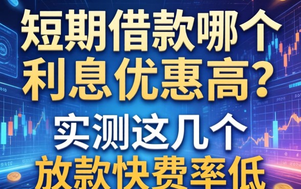 短期借款哪个利息优惠高？实测这几个放款快费率低
