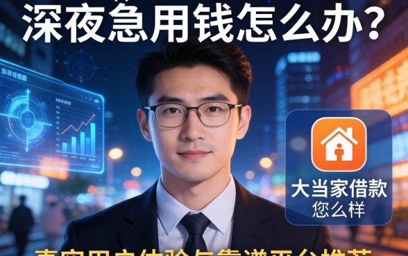 深夜急用钱怎么办？大当家借款app怎么样？真实用户体验与靠谱平台推荐