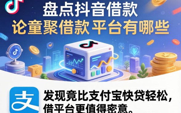 我盘点抖音借款的平台有哪些，发现竟比支付宝快贷轻松借平台更值得留意