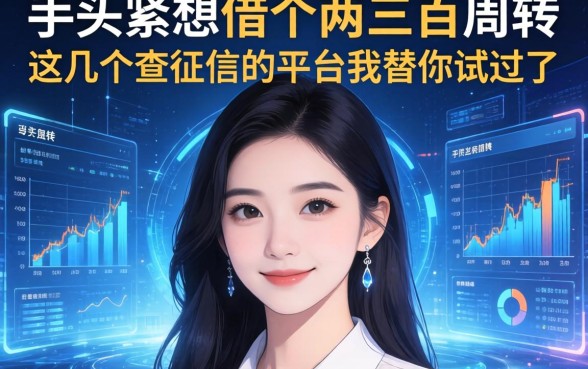 手头紧想借个两三百周转，这几个不查征信的平台我替你试过了