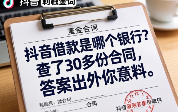 抖音上借款是哪个银行？查了30多份合同，答案出乎你意料