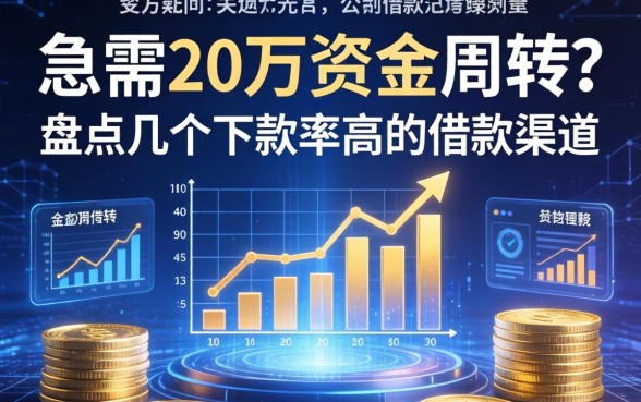 急需20万资金周转？盘点几个下款率高的借款渠道
