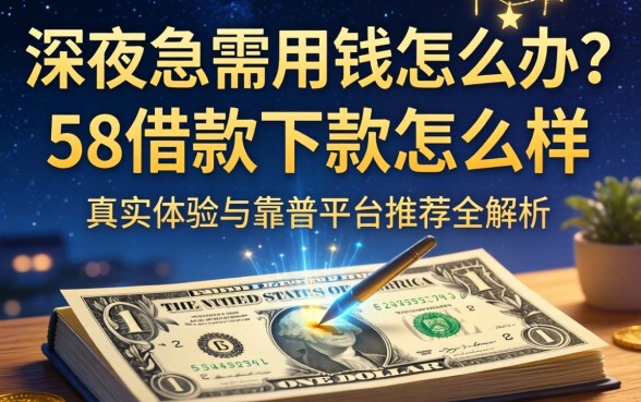 深夜急需用钱怎么办？58借款下款怎么样？真实体验与靠谱平台推荐全解析