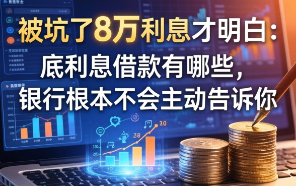 被坑了8万利息才明白：底利息借款有哪些，银行根本不会主动告诉你
