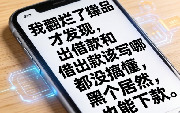 我翻烂了手机才发现，出借款和借出款该写哪个都没搞懂，黑户居然也能下款